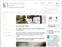 Tablet Screenshot of nuernbergerklinik.de